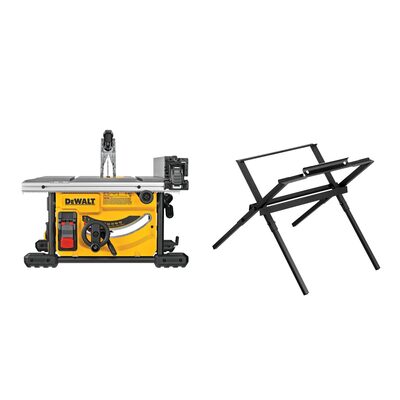 DEWALT 8-1/4 in. Compact Jobsite Table Saw with Stand