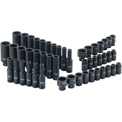 DeWalt 1/4 Inch Drive Combination Impact Socket Set 6pt (48 piece)