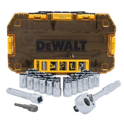 DeWalt 23Pc Tough Box 1/2In Dr Socket Set