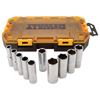 DEWALT Drive Socket Set, SAE, 1/2-Inch Drive, 10-Piece