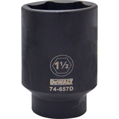 DEWALT Deep Impact Socket, Sae, 1/2-Inch Drive, 1-1/2-Inch, 6-Point