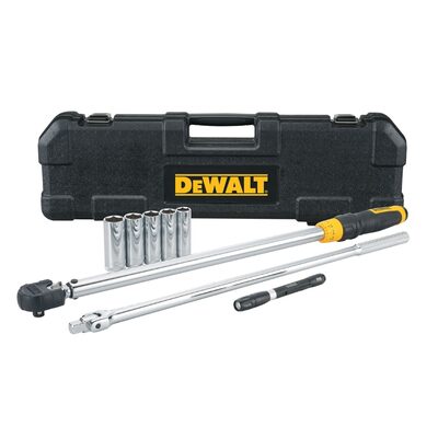 DeWalt 1/2 in Drive Torque Wrench Tire Change Kit (8 pc)