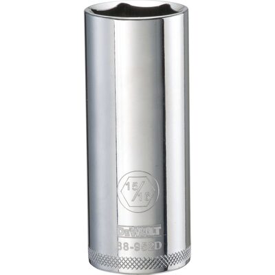 DEWALT 6 Point 1/2'' Drive Deep Socket 15/16'' SAE
