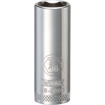 DEWALT 001Pc 38Dr Deep Socket-06Pt-7/16