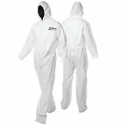 Devilbiss CLEAN 803673 Disposable Coverall, X-Large, White, Nylon, Elastic Waist