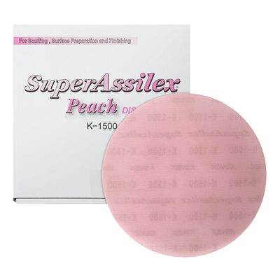 Eagle Abrasives, Inc. (25)Super Assilex 193-1507 Sanding Disc, 6 in Dia, K1500 Grit, Peach, No Holes