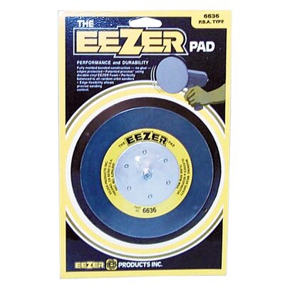 Eezer Products 6636 Standard-Duty Round Sanding Pad, 6 in Dia, 5/16-24 Arbor/Shank, Epoxy Fiberglass, PSA Attachment