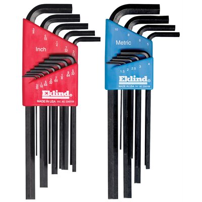 Eklind Tool Company HEX KEY SET 22 PC SAE/METRIC LONG