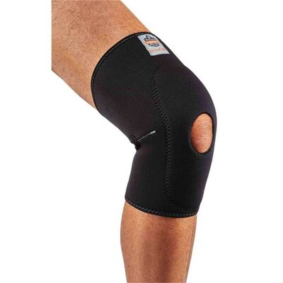 Ergodyne 615 2XL Black Knee Sleeve w/ Open Patella/Anterior Pad