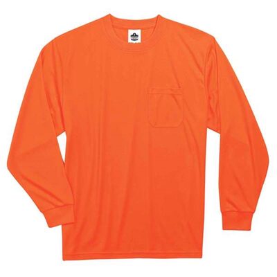 Ergodyne 8091 4XL Orange Non-Cert Long Sleeve T-Shirt