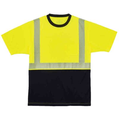 Ergodyne 8280BK 5XL Lime Type R Class 2 Black T-Shirt