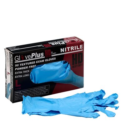 First Aid Only Nitrile Exam Gloves Heavy Duty (8 mil thickness) Large 50/box