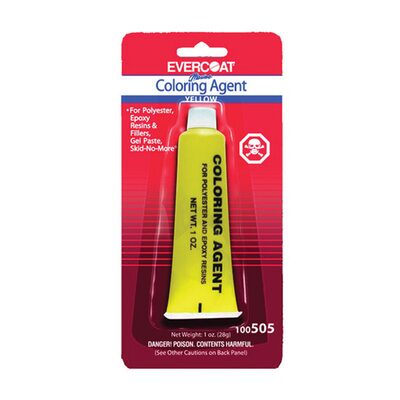 Fibre glass Evercoat 100505 Color Agent, 1 oz Tube, Yellow, Liquid