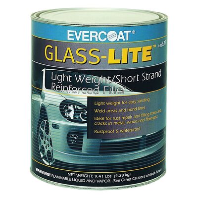 Fibre glass Evercoat GLASS-LITE 100639 Lightweight Short Strand Reinforced Filler, 1 gal Can, Green, Liquid