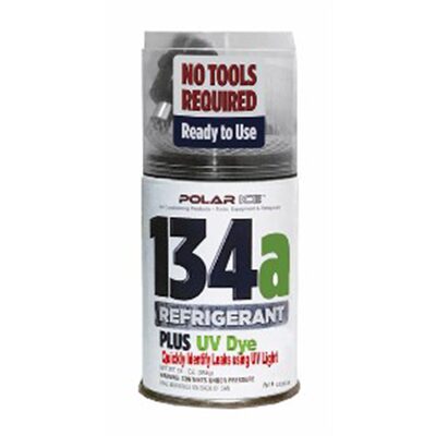 FJC R-134a refrigerant with UV leak detection dye - 12 oz