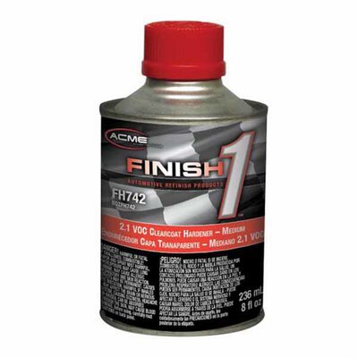 Finish 1 Automotive Refinish Products FH742-18 Medium 2.1 VOC Clearcoat Hardener, 1/2 pt Aerosol Can, Liquid