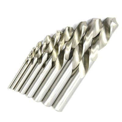 Forney Industries 8-Piece Stubby Left Hand Drill Bit Set, High Speed Steel (HSS)