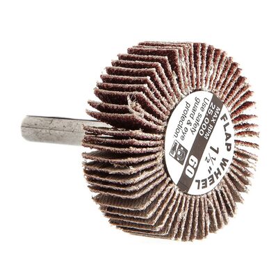 Forney Industries Forney 60187 Flap Wheel, Shank Mounted, 1-1/2 in x 1/2 in, Grit: 60