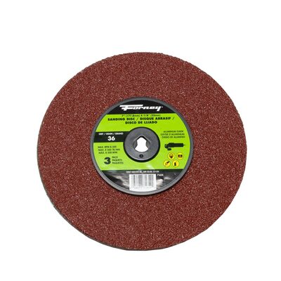 Forney Industries Resin Fibre Sanding Disc, Aluminum Oxide, 7 in x 7/8 in Arbor, 36 Grit