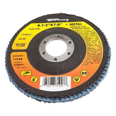 Forney Industries FLAP DISC, TYPE 27 (DEPRESSED CENTER), 4-1/2 IN X 7/8 IN, ZA80