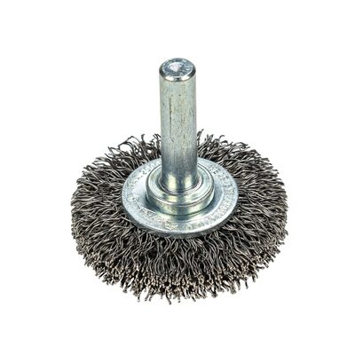 Forney Industries Command PRO Wire Wheel, Crimped, 1-1/2 in x .014 in x 1/4 in Shank, Bulk