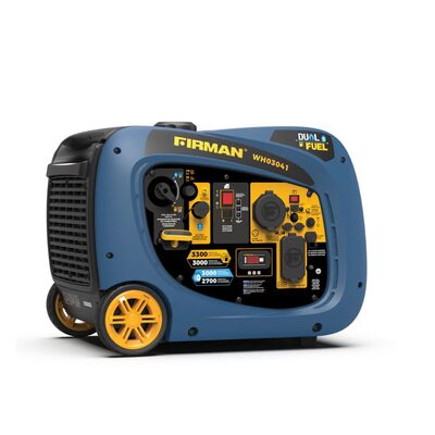 Firman Dual Fuel Inverter 3200/2900W Recoil Start Gasoline or Propane Powered Parallel Ready Portable Generator
