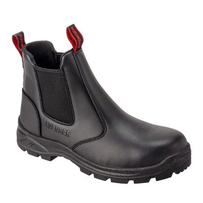 Avenger Builder Series - Women's Mid Top Work Boot - Steel Toe - ST | EH | SR - Black - Size: 7.5W