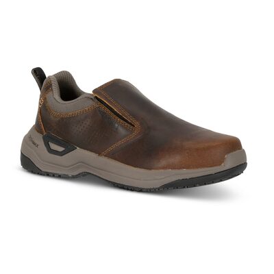 Avenger Work Boots Foreman MAX Low Slip-On - Women's - CN|EH|SR|SF - Brown - Size: 9 - B - (Medium)