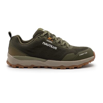 Nautilus Safety Footwear TRILLIUM - Men's Low Top Shoe - CT|EH|SF|SR - Olive - Size: 13 - D - (Regular)