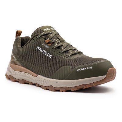 Nautilus Safety Footwear Trillium - Men's - CT|EH|SR|PR - Olive/Gum - Size: 7.5 - 2E - (Extra Wide)