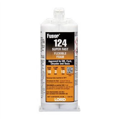 Fusor 124 2-Part Super Fast Flexible Foam, 1.7 oz Cartridge, Black, 1 hr Curing