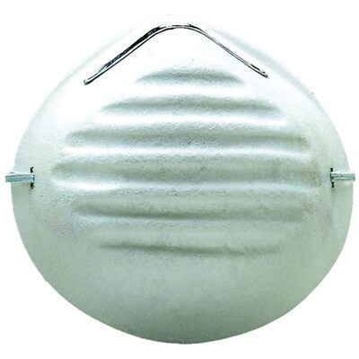Gerson Co. 061501 Nuisance Dust Mask, Dual Non-Adjustable Headstrap, Microfiber, White