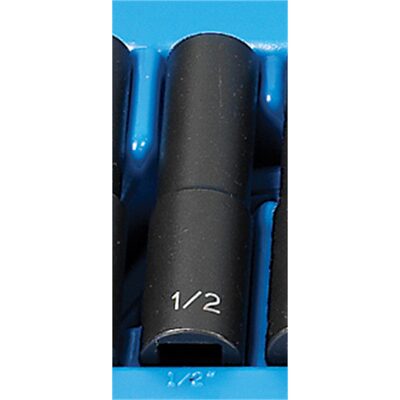 Grey Pneumatic 1/2" Drive x 1/2" Deep - 12 Point Socket