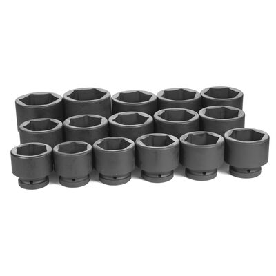 Grey Pneumatic 1" Dr. 16 Piece Fractional Set 2-1/16" - 3"