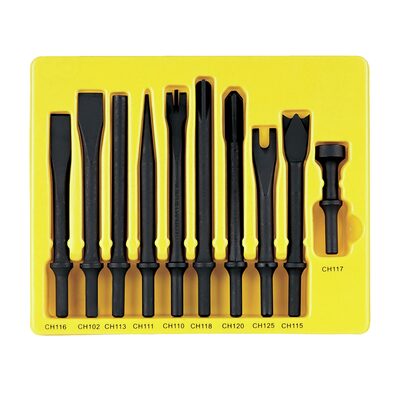 Grey Pneumatic 10 Piece General Service Chisel Set - .401 Shank