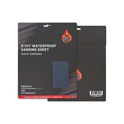 High Teck Products (5 pcs pack) 9"X11" WATERPROOF SANDING SHEET P800