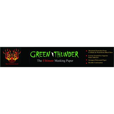 High Teck Products Green Thunder MP450GT-6 Masking Paper, 6 in W x 500 ft L, Polycoated Paper, 30 lb Basis