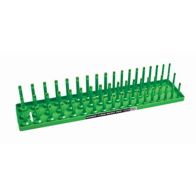 Hansen Global 1/2" Metric 3-Row Socket Tray - Green