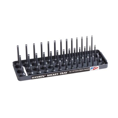 Hansen Global 1/4" DR. Metric 3-Row Soc Tray