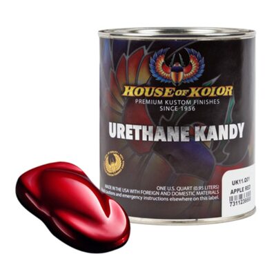 House Of Kolor Kosmic Kolor UK11-Q01 Urethane Enamel Kandy, 1 qt Can, Apple Red