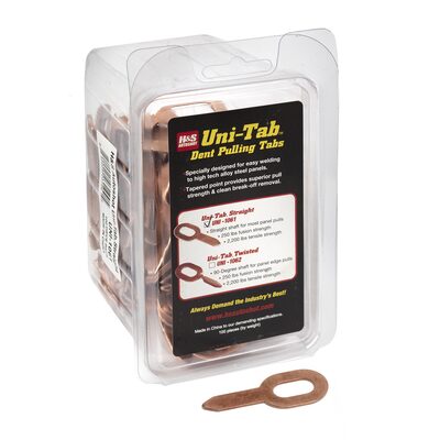 H&S AutoShot UNI-1061 Weld Pull Key Steel, Straight 180&deg; Copper-Flash (100-pack)