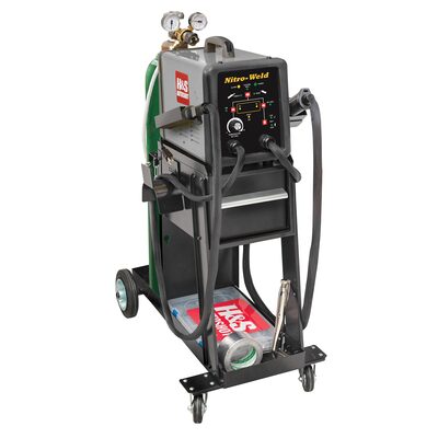 H&S AutoShot UNI-8100 Nitrogen Plastic Welding System Built-in Compressor, 2-Torch, Cart and Gas Cylinder