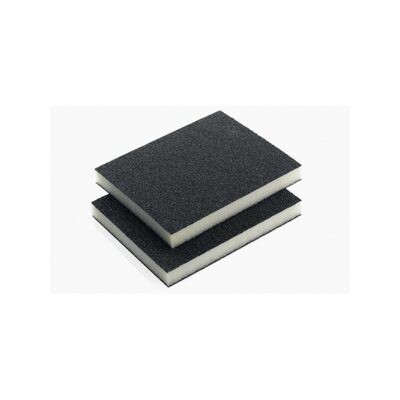 Indasa USA,Inc. 595107 Rhyno Double-Sided Sponge Pad, 5 in L x 4 in W x 1/2 in THK, Fine-Grade, Yellow