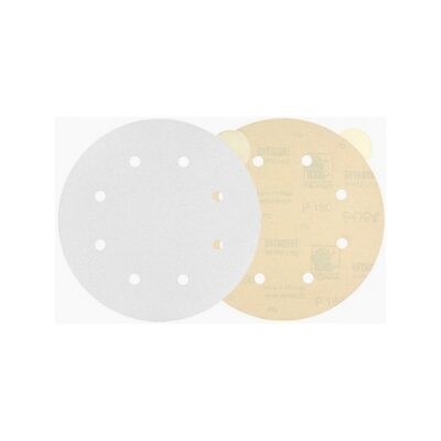 Indasa USA,Inc. 60-400 Rhynostick White Line Abrasive Solid Disc, 6 in Dia, 400 Grit