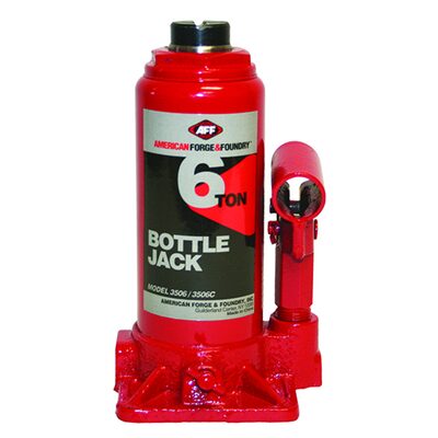 American Forge & Foundry Bottle Jack - 6 Ton Capacity - Manual - Heavy Duty - w/ Case