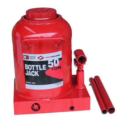 American Forge & Foundry Bottle Jack - 50 Ton Capacity - Manual - SUPER DUTY