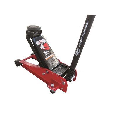 American Forge & Foundry Service Jack - 4 Ton Capacity - Lightning Lift - Short Chassis - 2 pc Handle - 4.3" Min H to 20.5" Max H - Heavy Duty