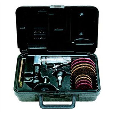 Ingersoll Rand Angle Air Die Grinder 2 Inch & 3 Inch Pad Kit, 21,000 RPM, 0.25 HP, 1/4 Inch & 6mm Collets, Front Exhaust