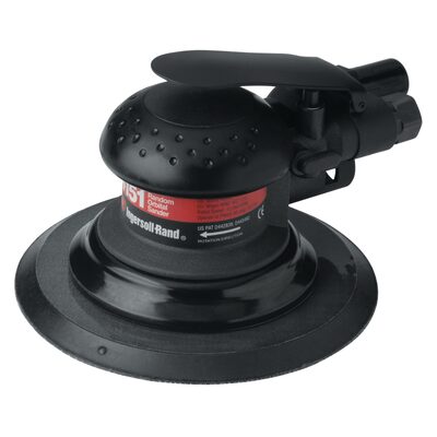 Ingersoll Rand 6" Random Orbital Air Sander, 3/16" Orbit, Hook and Loop Pad, 12,000 RPM, 0.2 HP
