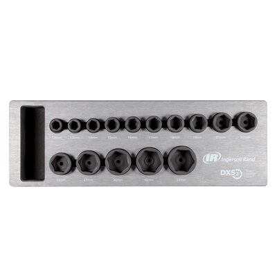 Ingersoll Rand DXS2 Drive Hex Metric Impact Socket Set, 15-Piece